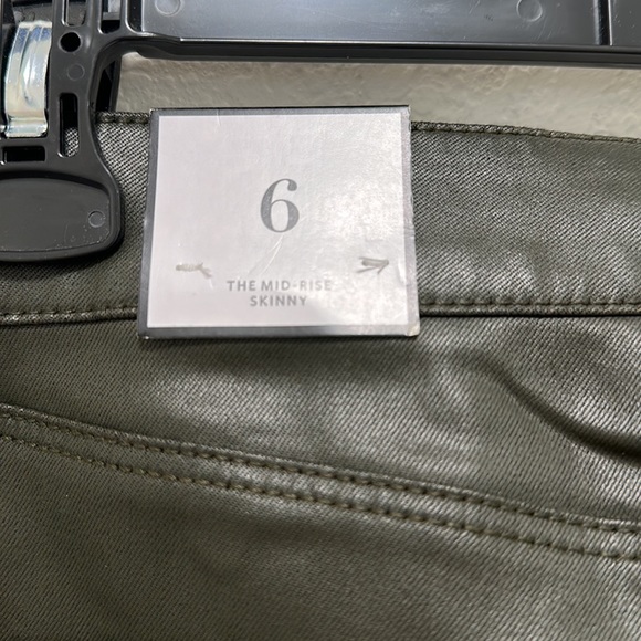 Women’s olive green coated moto Skny size 6. WHBM - Picture 4 of 5